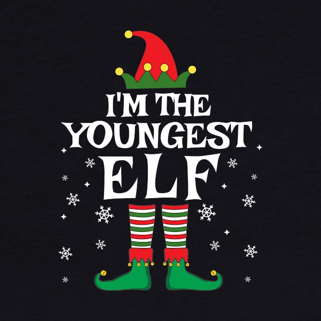 I'm The Youngest Elf Matching Family Christmas Gifts by TheMjProduction